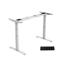 Fournisseur de cadres de bureau à double moteur 3 étapes, hauteur réglable de 650 à 1250 mm, prix compétitif, table de bureau réglable en hauteur