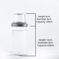 Bocaux en verre à double paroi pour overnight oats, pots à yaourt hermétiques, coupelles à salade portables, ensembles de tasses à petit-déjeuner avec couvercle et cuillère, logo personnalisé