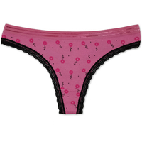 Nouvelle conception de culottes string pour adolescentes, mignonnes, avec des imprimés de petites fleurs, en coton floral, string pour femmes