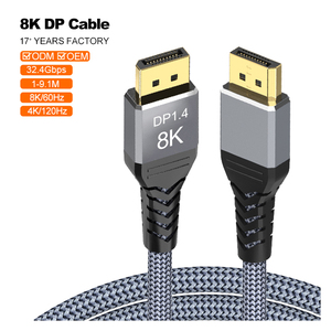 <span class=keywords><strong>สาย</strong></span>เคเบิล Display Port 1.4 DP แบบ OEM/OEM ความยาว 1 ม. ถึง 10 ม. รองรับ 8K/60Hz 4K <span class=keywords><strong>240Hz</strong></span> <span class=keywords><strong>สาย</strong></span> DP1.4 สำหรับส่งสัญญาณเสียงและวิดีโอแบบ HD จัดจำหน่ายโดยตรงจากโรงงาน - Product Image 1
