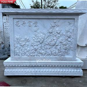 Patung Naga Relief Marmer Besar untuk Luar Ruangan - Product Image 5