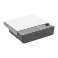 Boîte de rangement rectangulaire grande capacité pour papier A4, organiseur de tiroir invisible sous le bureau, porte-documents de bureau en plastique injecté