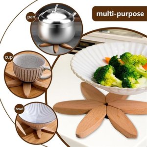 Vaso ciotola teiera piatto caldo in <span class=keywords><strong>legno</strong></span> Trivet 4Trivet 1 supporto naturale pieghevole cucina in <span class=keywords><strong>legno</strong></span> Trivet noce nero forma Trivet Trivet - Product Image 5