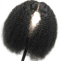 Perruque Afro Bouclée Frisée Vierge Cheveux Humains Remy Type Bob pour Femmes Noires Américaines et Africaines Perruque Cheveux Frisés Africains Fluffy Effet Dreadlock