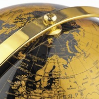 Globe terrestre moderne rétro en plastique de 8 pouces avec support en métal rotatif à 360°, carte du monde anglaise, décoration de bureau, enseignement de la géographie, école, bureau