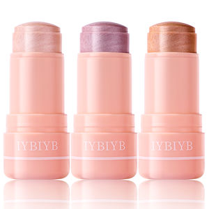 Logo personnalisé Vegan corps visage surligneur bâton maquillage étanche minéral infusé pommettes illuminateur paillettes miroitant - Product Image 1