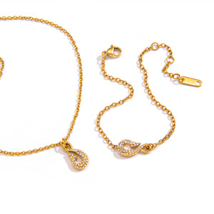 Lips Shape Rhinestone Stainless Steel Necklace And <b>Bracelet</b> <b>Set</b> For Women Party Jewelry Fashion Accessories - Product Image 5