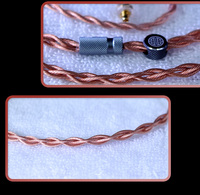 Câble de mise à niveau pour écouteurs HiFi Litz 6N OCC en cuivre torsadé coaxial 3.5/2.5/4.4MMCX/0.78/QDC pour haut-parleurs et moniteurs, pureté 99.9999%