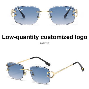 Nuovo taglio bordo ovale cerchio rovesciata occhiali da sole UV400 obiettivi personalizzati Logo di alta qualità di lusso Sades occhiali da sole per gli uomini e le donne - Product Image 2