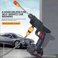 Pistolet de lavage portable haute pression 24V pour voiture Machine de nettoyage électrique sans fil Pistolet de lavage à batterie au lithium