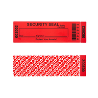 Transferencia de etiquetas a prueba de manipulaciones, garantía de seguridad, pegatinas vacías, rojo, azul, grande, 35*120mm, triple Número de serie, pegatina de sello