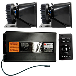 <span class=keywords><strong>Sirena</strong></span> Amplificadora y Altavoz Compacto Octagonal Ultra Delgado de Metal de 200W con Múltiples Tonos, Control Remoto Inalámbrico con Micrófono, Sistema PA - Product Image 2