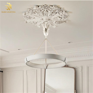 Lustre suspendu blanc rétro médiéval européen, style Art Déco, luxe français, pour salon et <span class=keywords><strong>chambre</strong></span> à coucher - Product Image 4