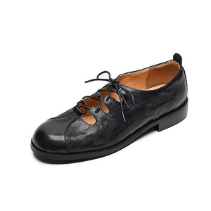 Chaussures plates vintage à lacets et talon bas pour <span class=keywords><strong>femme</strong></span>, idéales printemps-automne - Product Image 6