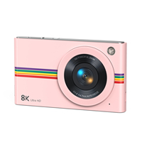 Appareil photo numérique compact ultra-fin pour vlog, résolution 8K 96MP, zoom numérique 16x, CMOS avec détection de visage et capture de sourire