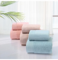 Customized White Colors Home Used Good Quality Cotton Hotel Bath Towel Sets Face Towel Sets 3pcs Towels Sets