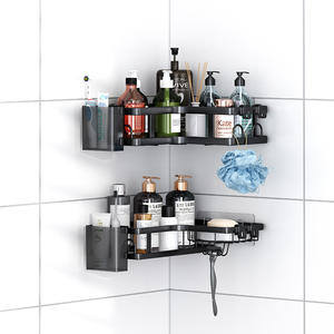 무타공 코너 수납 선반 가정용 욕실 화장실 3단 라탄 철제 수납장 해외 직구용 - Product Image 4