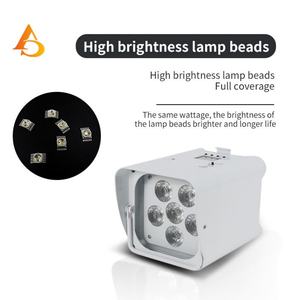 AICPOSE - Foco LED Inalámbrico de Aluminio de 6 x 18 W, RGBW, DMX512, Alimentado por Batería - Product Image 4