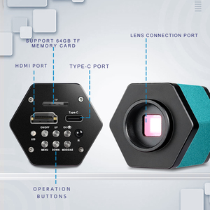 YIZHAN Industrial 4K Full HD <span class=keywords><strong>Digital</strong></span> Monocular Microscopio 215X Salida de tipo C/tipo C 56-LED Anillo de luz ajustable para reparación de PCB - Product Image 3