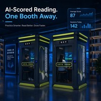 Paviliun Bacaan Tenang dengan Stasiun Rekaisa Audio |   Pod Belajar Kedap Suara Berkualitas Tinggi |   Bilik Baca Klasik Perpustakaan Pintar