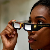 Lunettes d'Éclipse Solaire en Papier Validées par la NASA, Certifiées ISO CCQS, Approuvées pour l'Observation Directe du Soleil, Lunettes de Sécurité Tactiques