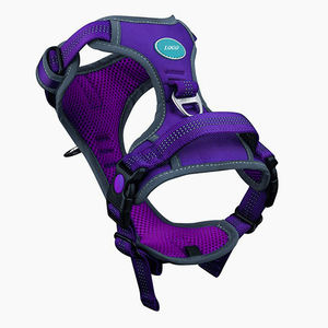 Arnés de Perro Ajustable y Reversible de Nailon Reflectante, Sin Tirones, Personalizado, para Verano, Conjunto de Arnés y Correa para Perros Grandes - Product Image 4