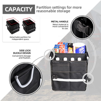 Organisateur de coffre de voiture OEM, pliable, multi-compartiments, pliable et imperméable, adapté aux voitures, SUV, mini-fourgonnettes