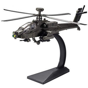 คุณภาพสูง 1:64 สเกล AH-64A โมเดลเครื่องบินสีดำ 25x16x3 ซม.เด็กผู้ใหญ่ทหารของเล่นงานฝีมือทนทานเฮลิคอปเตอร์ทหาร <span class=keywords><strong>mod</strong></span> - Product Image 1