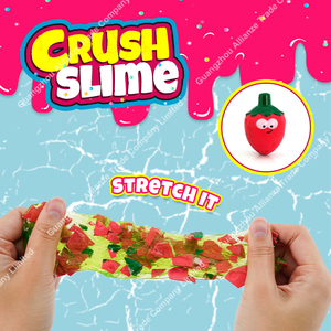 4 Styles Novelty Stress Anxiety Relief Cute Stretch Fruit Strawberry Creative Egg Breaking Prank <b>Slime</b> Toy - Product Image 4