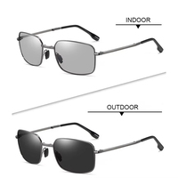 Lunettes de soleil polarisées photochromiques tendance 2025 pour la conduite, hommes et femmes, pliables, carrées, en métal, vente en gros