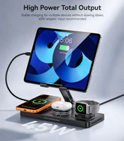 Support de tablette multifonction 5-en-1 Yesido 45W haute puissance avec chargeur sans fil intégré et câble rétractable PD 30W DS43