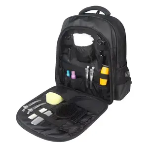 Bolsa de herramientas de peluquero con múltiples bolsillos de fábrica BSCI, mochila de hombro de almacenamiento de viaje para electricista resistente multiusos