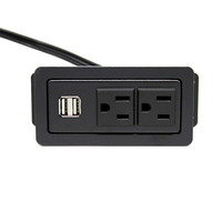 Multiprise BAYU avec 2 prises CA, 2 ports USB, 125V, prise EU, certifiée ETL, pour la maison, le bureau, la cuisine, le bureau à domicile