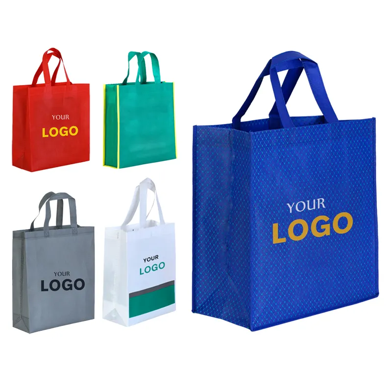 High Quality Reusable Shopping Bag Non Woven Grocery Tote Bag Can Be Customized Logo polypropylene bags
