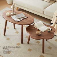 Nordischer Massivholz-Couchtisch-Set - Für Wohnzimmer & Schlafzimmer, Auch für den Außenbereich Geeignet