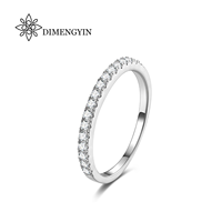 Cincin Tunangan Mewah 1 Karat Model Baru Perak Sterling 925 Berlapis Emas 18K dengan Setting Prong untuk Wanita