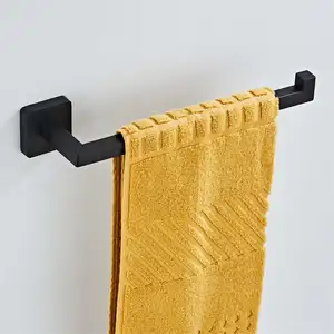 Negro nuevo estilo toallero traje de acero inoxidable hogar toallero baño colgante baño hardware colgante