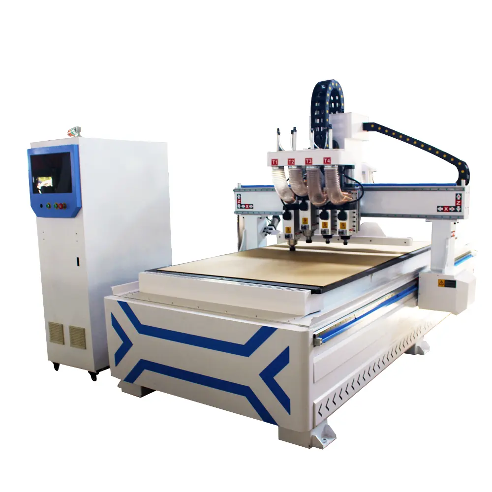 Dikey öğütme makine mobilya cnc kesme çok kafa 4 eksen otomatik ahşap küçük cnc router kullanılan cnc makineleri