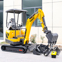 Mini-excavatrice TOROS de 1,8 tonne avec moteur diesel EPA, livraison gratuite, pour usage agricole et domestique, sur chenilles, à vendre