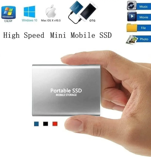 Extended Mobile SSD External Portable Laptop Storage Device SATA 3.0 Interface 500GB-16TB Capacities 501-600MB/s