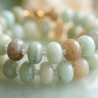 Bracelet ajustable en perles de pierre naturelle vintage, plaqué or 18 carats PVD, fermoir en acier inoxydable, pour femme, vente en gros