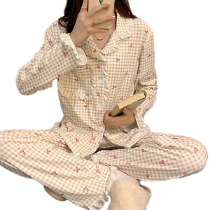 Женские длинные брюки с длинным рукавом, модные укороченные 2025, Новая Домашняя одежда, удобная Пижама - Product Image 1