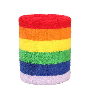 Bandeaux absorbants personnalisés avec logo, motif arc-en-ciel, pour le sport (tennis, <span class=keywords><strong>gym</strong></span>, football, basketball) - Product Image 2