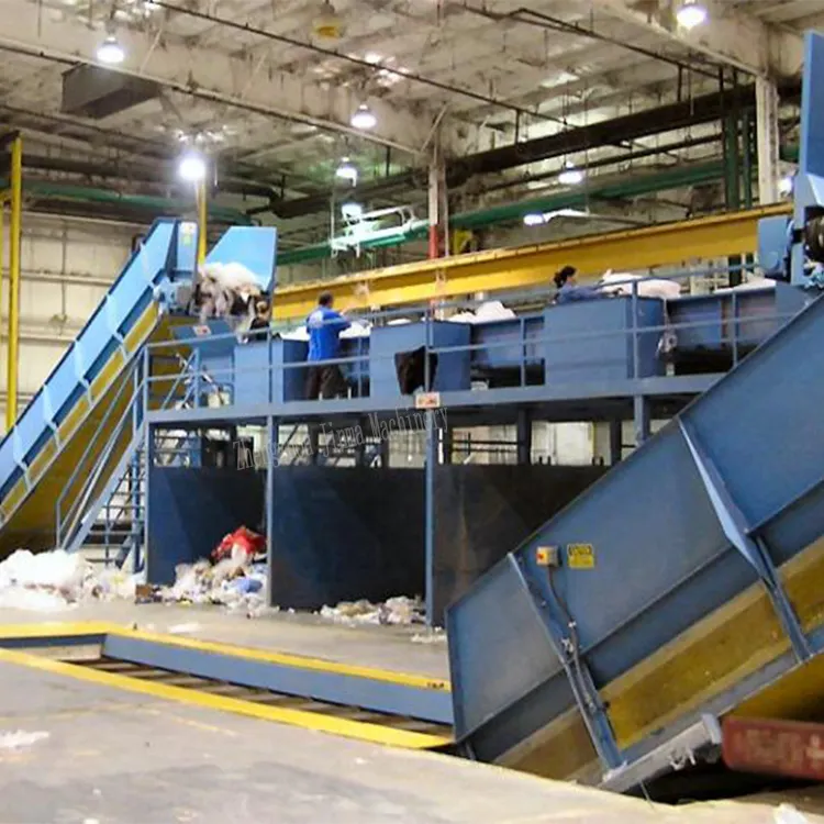 Nhà Máy tái chế cho msw chất thải rắn cắt và phân loại dòng trạm