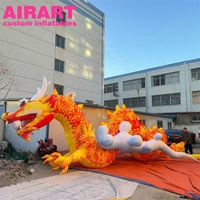 Dragon gonflable géant dragon chinois gonflable de dessin animé pour festival événement