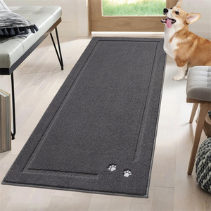 Tapis <span class=keywords><strong>de</strong></span> couloir absorbant 32x70 pouces à boucles tuftées, imprimé animal, anti-dérapant, lavable, pour patte <span class=keywords><strong>de</strong></span> chien boueuse - Product Image 1