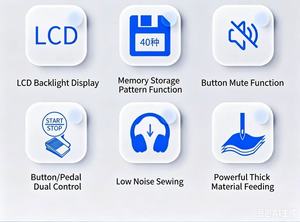 จักรเย็บผ้าคอมพิวเตอร์ขนาดกะทัดรัด รุ่น HZL-HT740 พร้อมลายเย็บ 116 แบบ และ 2 แบบอักษร สำหรับใช้ในบ้าน - Product Image 4