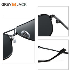 Lunettes de soleil polarisées unisexes à monture métallique, verres TAC noirs, protection UV400 pour la conduite en extérieur, la pêche, le cyclisme, la mode - Product Image 4