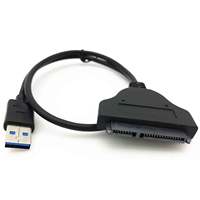 Adattatore USB 3.0 SATA III per disco rigido, cavo dati da 5 Gbps con connettore DC IEC IP11 e cavo di alimentazione