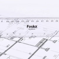 Règle en acrylique transparent Foska Règle en plastique de mesure double face avec centimètres et pouces pour le bureau de l'école des étudiants
